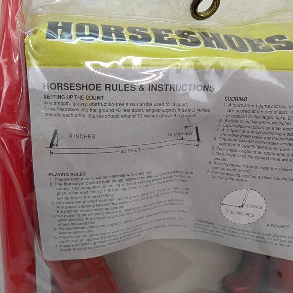 Horse Shoe Set PVC Outdoor Game Item No. 75171 Ivy Mar Co Inc New Packaged - Picture 6 of 6